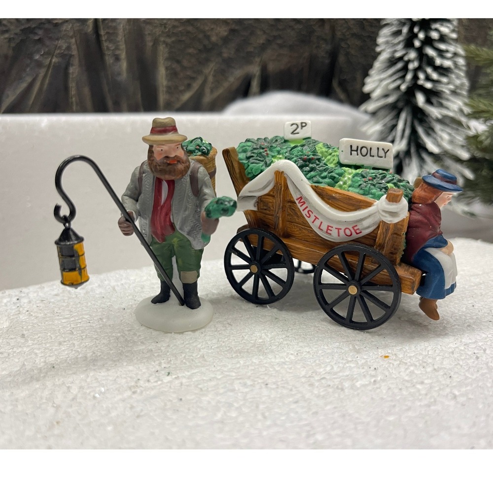 Dept 56 Heritage Village CHELSEA MARKET MISTLETOE VENDOR & CART 5826-2 Dickens